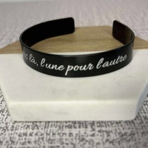 Black Bracelet Aluminum - Personalized