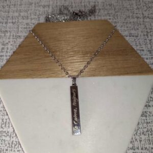 Stainless Steel Rectangle Pendant Necklace