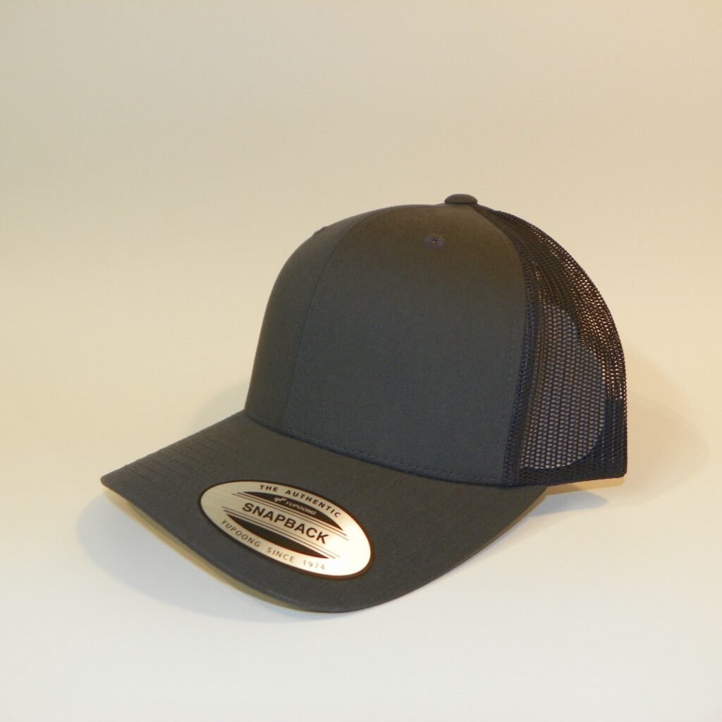 Retro Trucker Hat with Patch – Charcoal