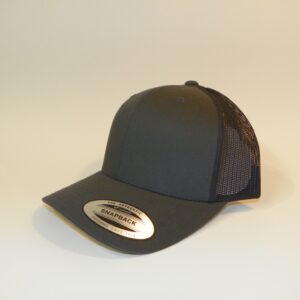 Retro Trucker Hat with Patch – Charcoal