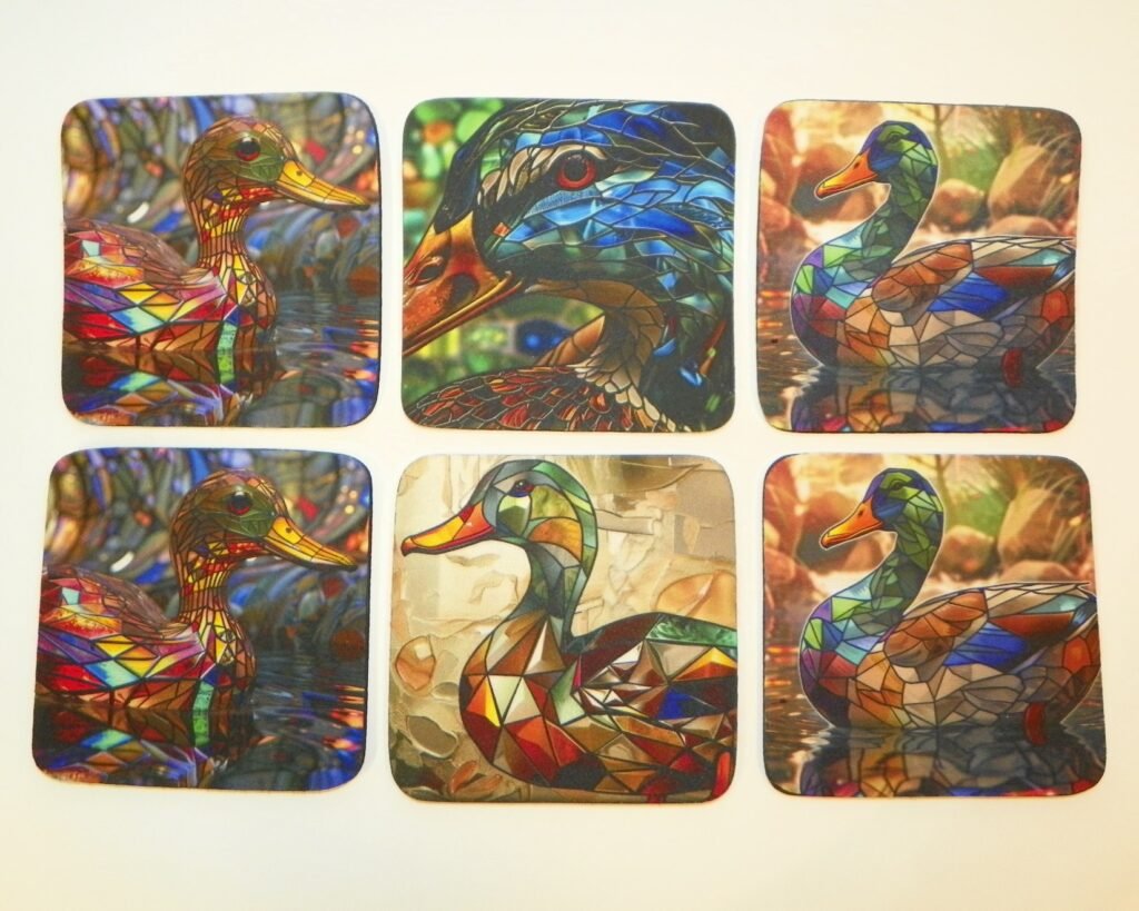 Duck Design Coaster Set